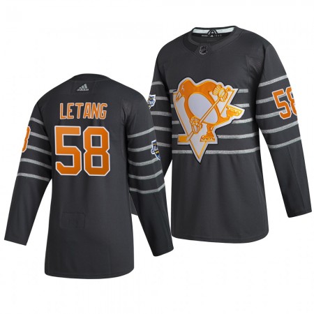 Pittsburgh Penguins Kris Letang 58 Grijs Adidas 2020 NHL All-Star Authentic Shirt - Mannen